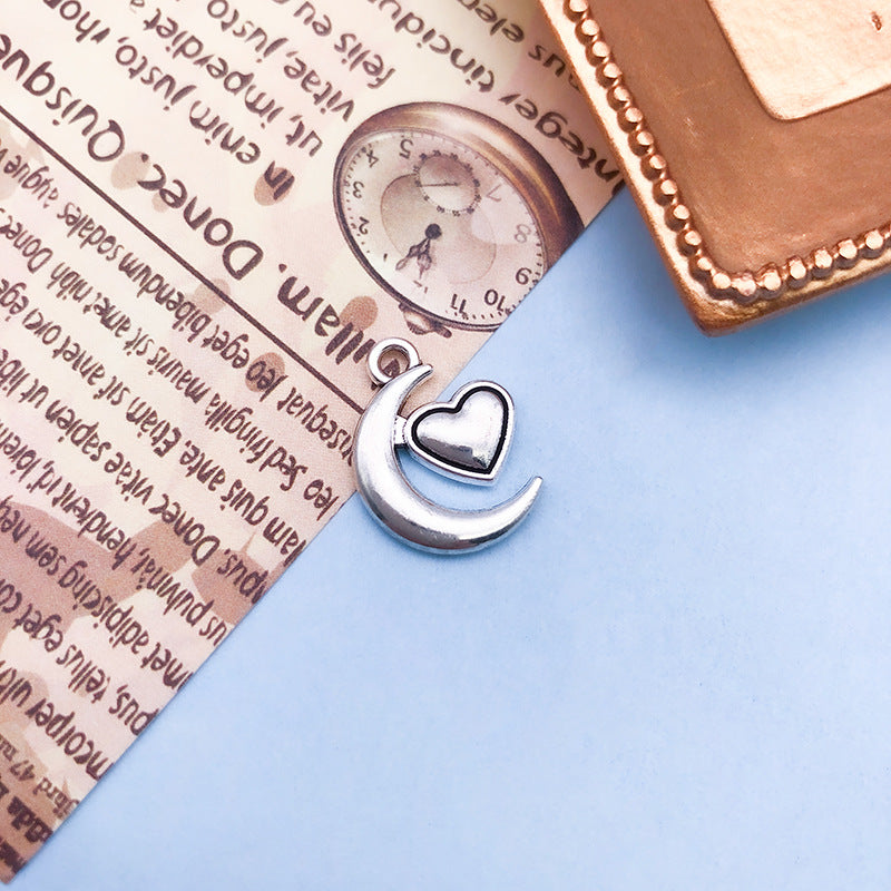 Wholesale Retro Alloy Star Moon Hollow Handmade Necklace Bracelet Pendant